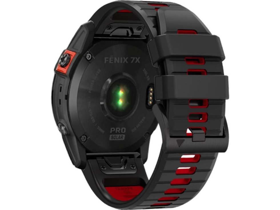 Řemínek pro Garmin Fenix 3 / 5X / 3HR / 5X PLUS / 6X / 6X PRO / 7X - Tech-Protect, Iconband Pro Black/Red