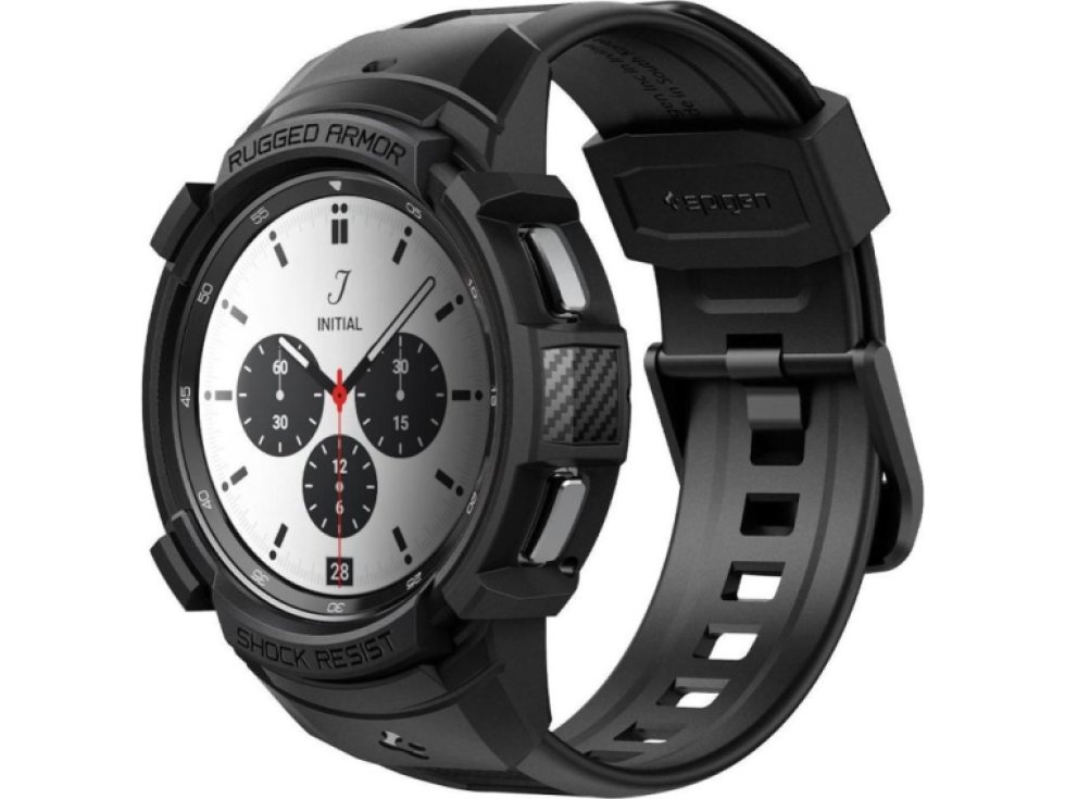 Řemínek s krytem pro Samsung Galaxy Watch CLASSIC 42mm - Spigen, Rugged Armor Pro Black