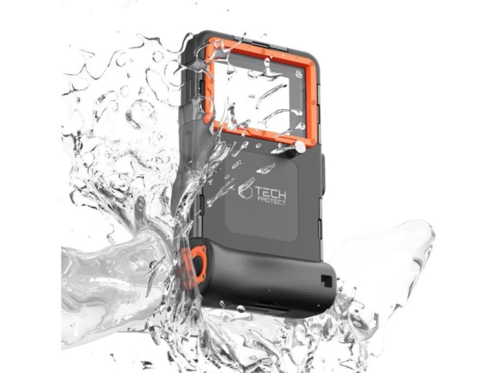 Univerzální voděodolné pouzdro - Tech-Protect, IPX8 Diving Waterproof Case Orange