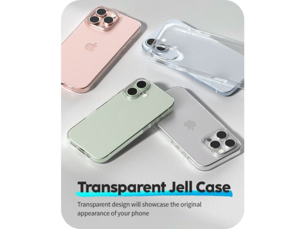 Ochranný kryt na iPhone 16 PLUS - Mercury, Jelly Transparent