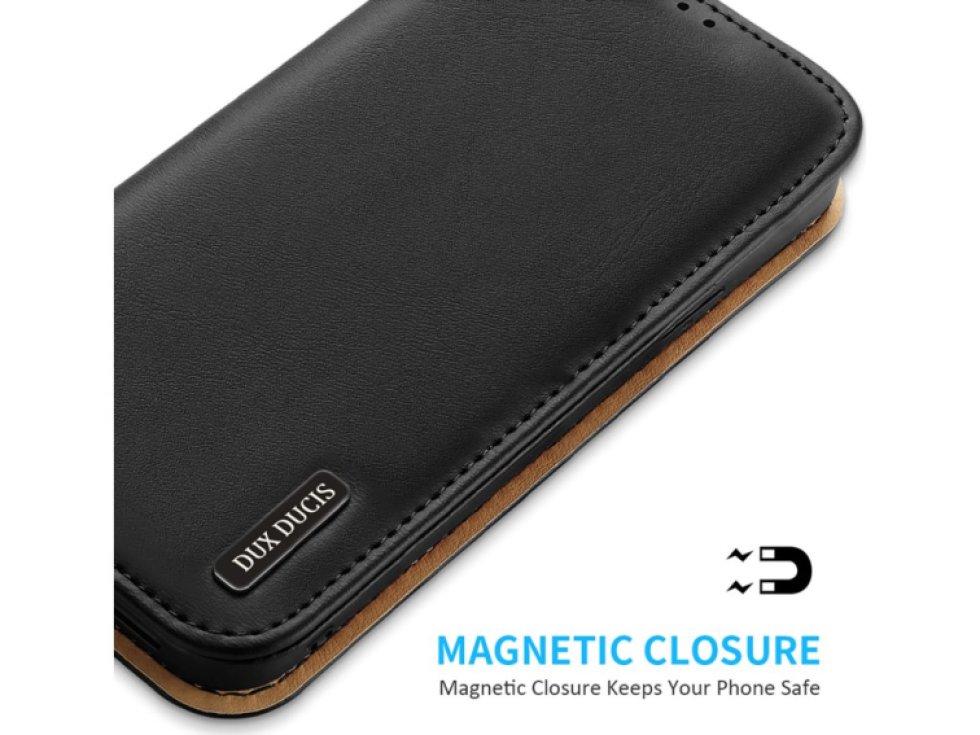 Knížkové pouzdro na iPhone 14 - DuxDucis, Hivo Black