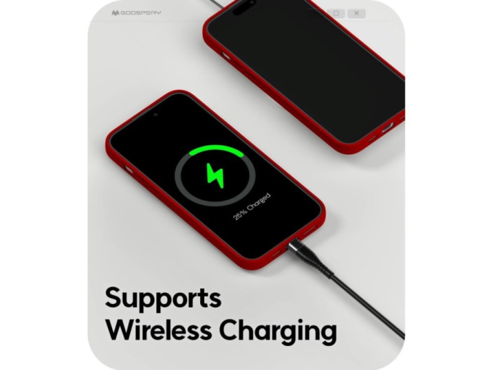 Ochranný kryt na iPhone 15 PLUS - Mercury, Jelly Red