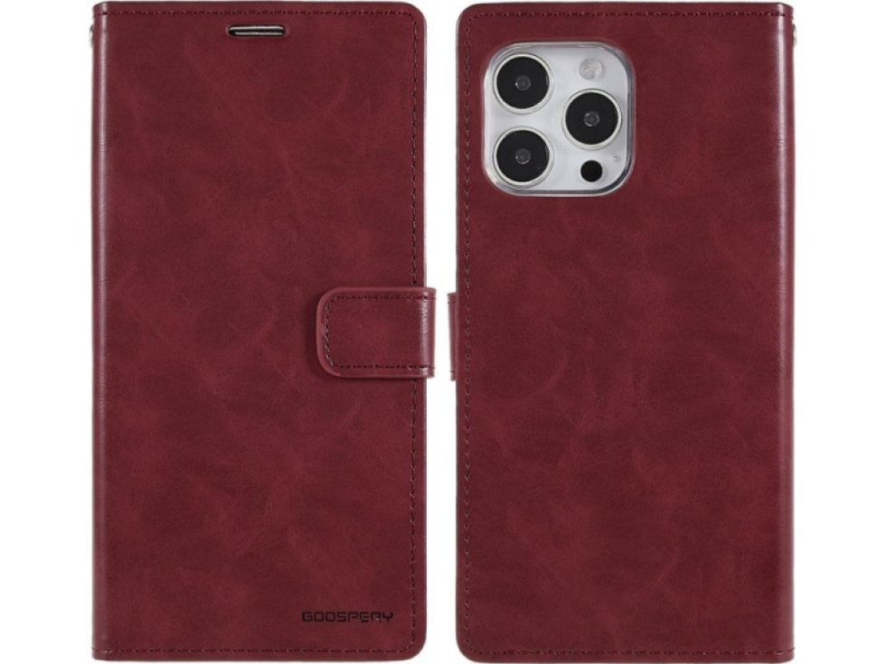 Ochranné pouzdro pro iPhone 14 Pro MAX - Mercury, Bluemoon Diary Wine