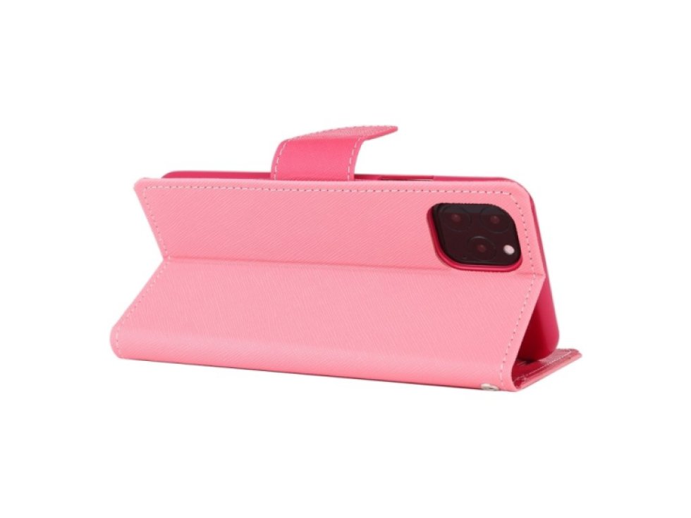 Pouzdro na iPhone 12 / 12 Pro - Mercury, Fancy Diary Pink/Hotpink