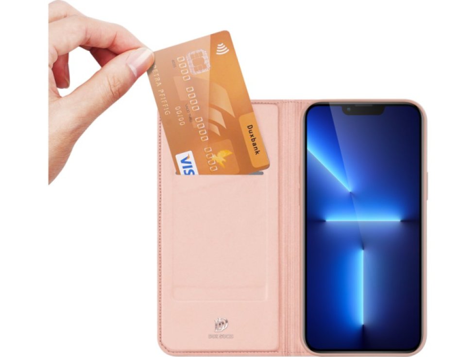 Knížkové pouzdro pro iPhone 13 Pro MAX - DuxDucis, SkinPro Rose