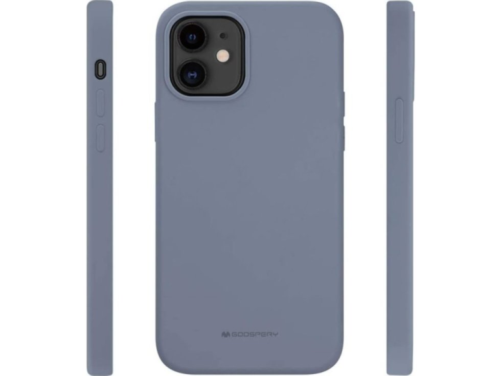 Ochranný kryt pro iPhone 12 / 12 Pro - Mercury, Silicone Lavender Gray