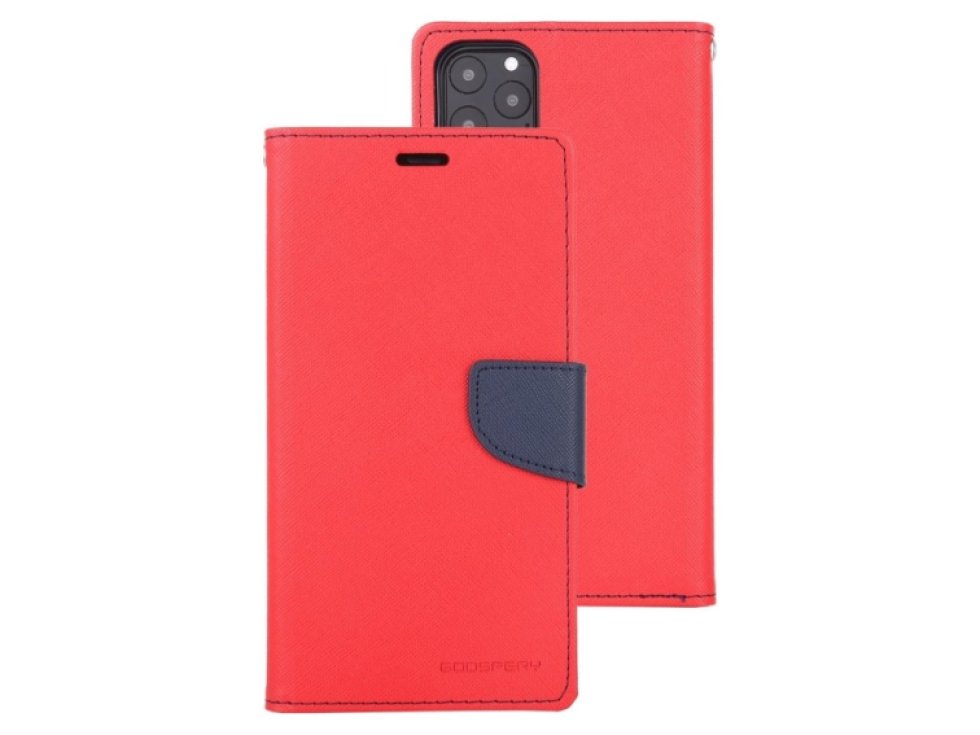 Pouzdro na iPhone 12 / 12 Pro - Mercury, Fancy Diary Red/Navy