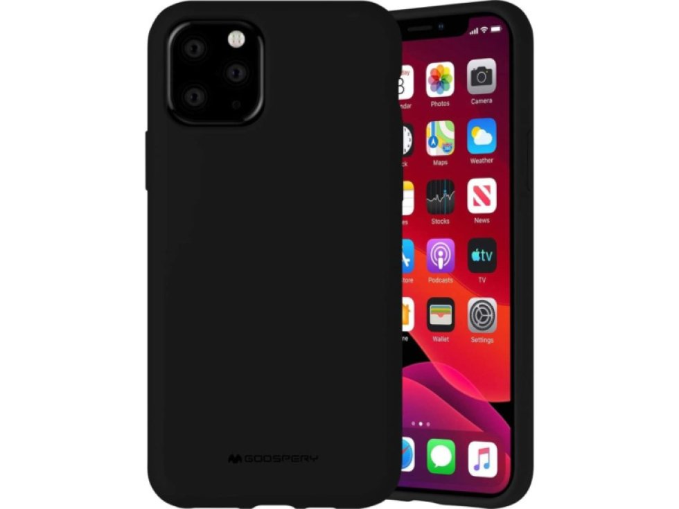 Ochranný kryt pro iPhone 11 Pro - Mercury, Silicone Black