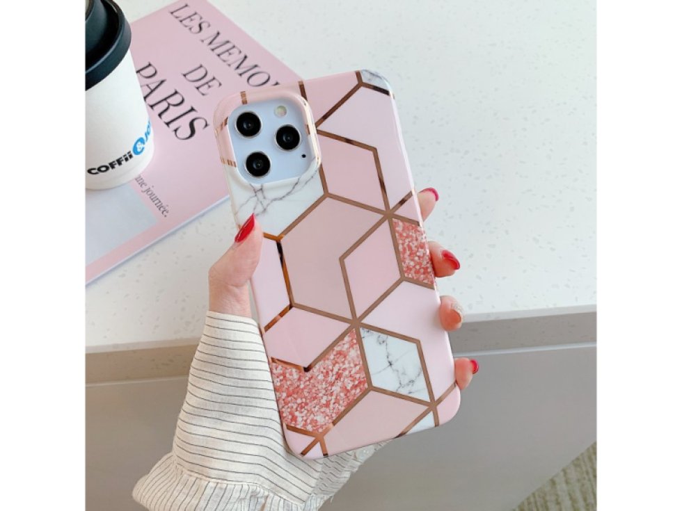 Ochranný kryt pro iPhone 12 Pro MAX - Geometric Pink