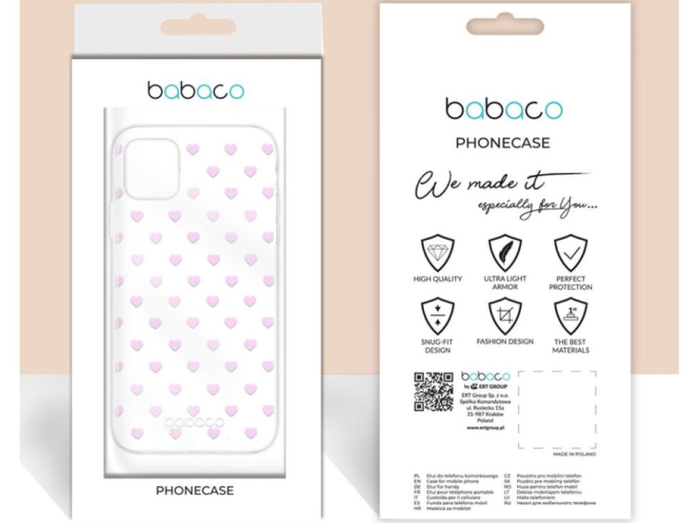 Ochranný kryt pro iPhone 11 - Babaco, Hearts 001 BPCHEART181