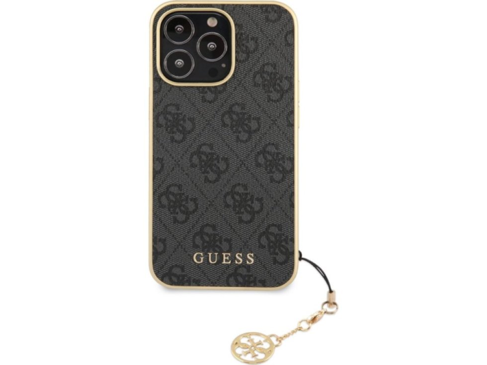 Ochranný kryt pro iPhone 13 Pro MAX - Guess, 4G Charms Gray GUHCP13XGF4GGR