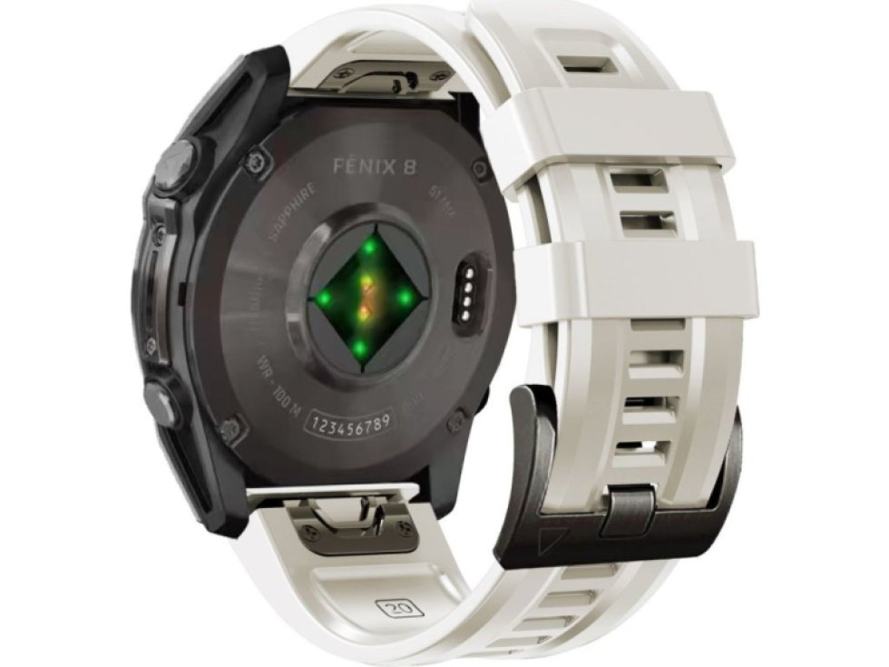 Řemínek pro Garmin Fenix 8 (43mm) - Tech-Protect, Silicone Titanium