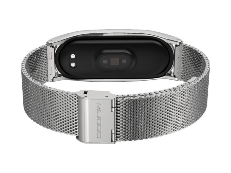 Milaneseband pro Xiaomi Mi Band 5 / 6 stříbrná