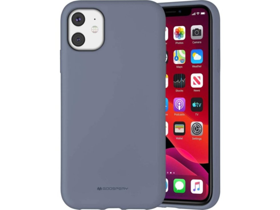 Ochranný kryt pro iPhone 11 - Mercury, Silicone Lavender Gray