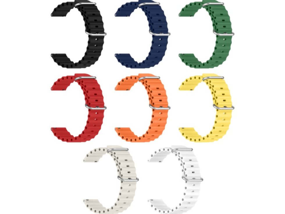 Vroubkovaný řemínek s přezkou 20mm