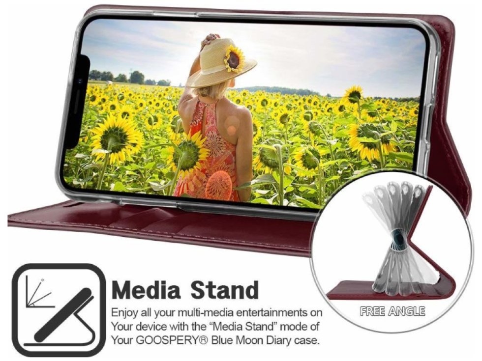 Pouzdro na iPhone 11 Pro MAX - Mercury, Bluemoon Diary WINE