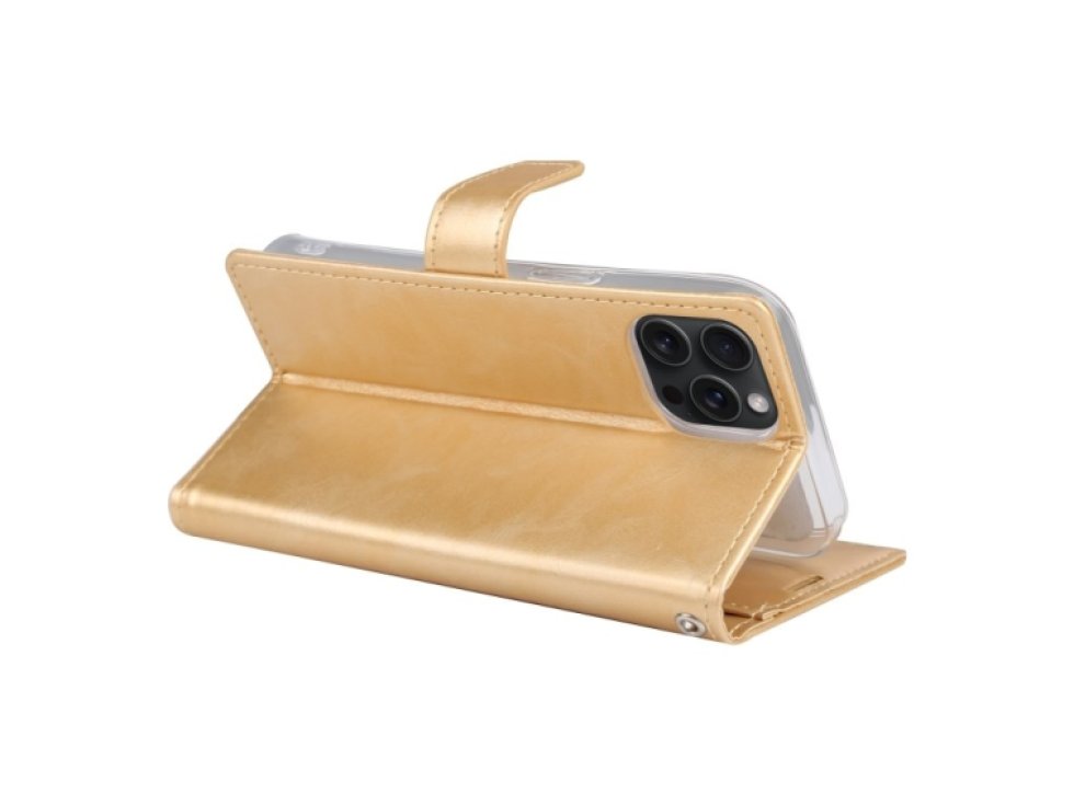 Ochranné pouzdro na iPhone 15 Pro - Mercury, Bluemoon Diary Gold