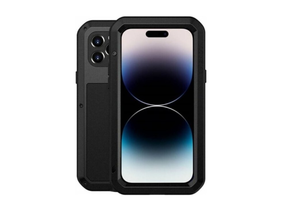 Ochranný kryt pro iPhone 14 Pro - LOVE MEI, Powerful Black