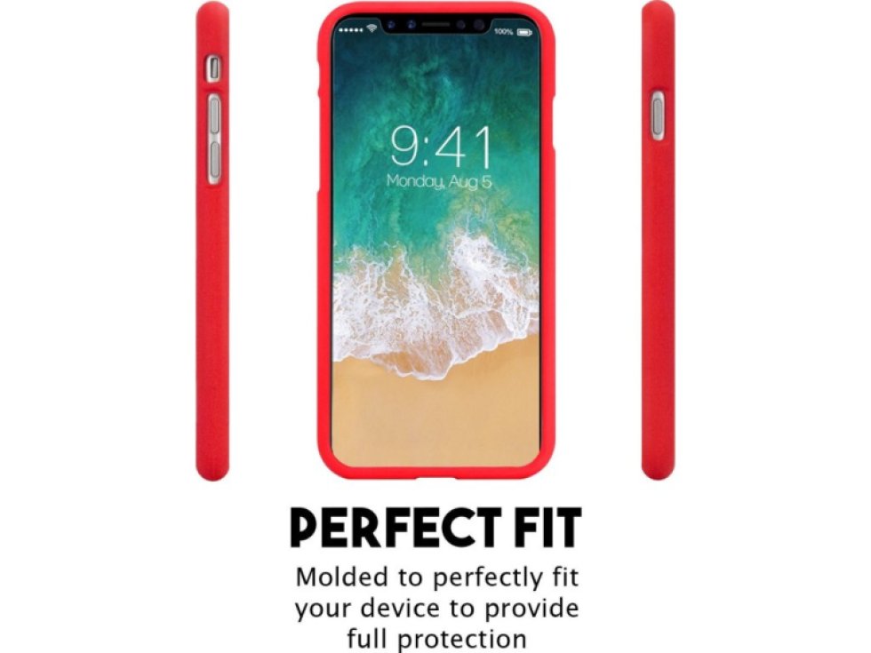 Ochranný kryt pro iPhone XS / X - Mercury, Soft Feeling Red