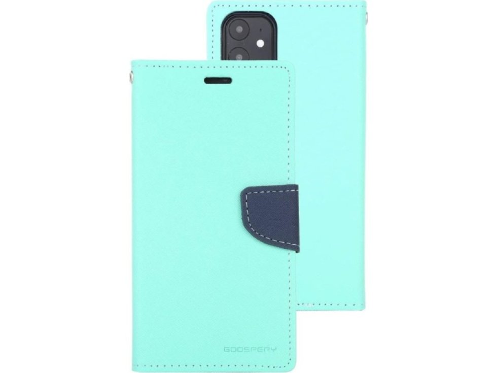 Pouzdro na iPhone 11 - Mercury, Fancy Diary Mint/Navy