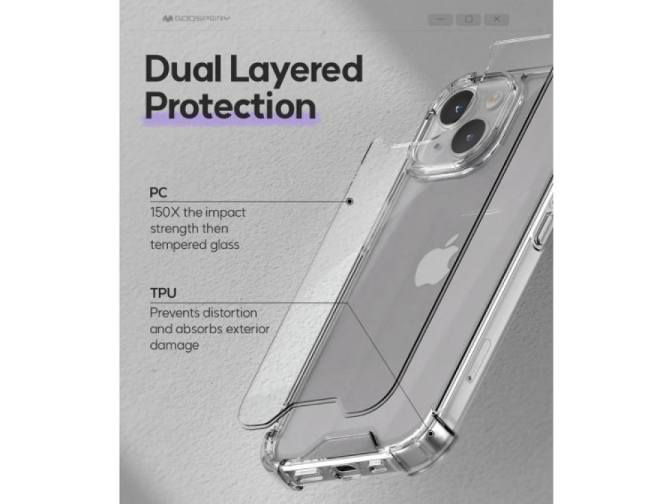 Ochranný kryt na iPhone 15 - Mercury, SuperProtect Transparent