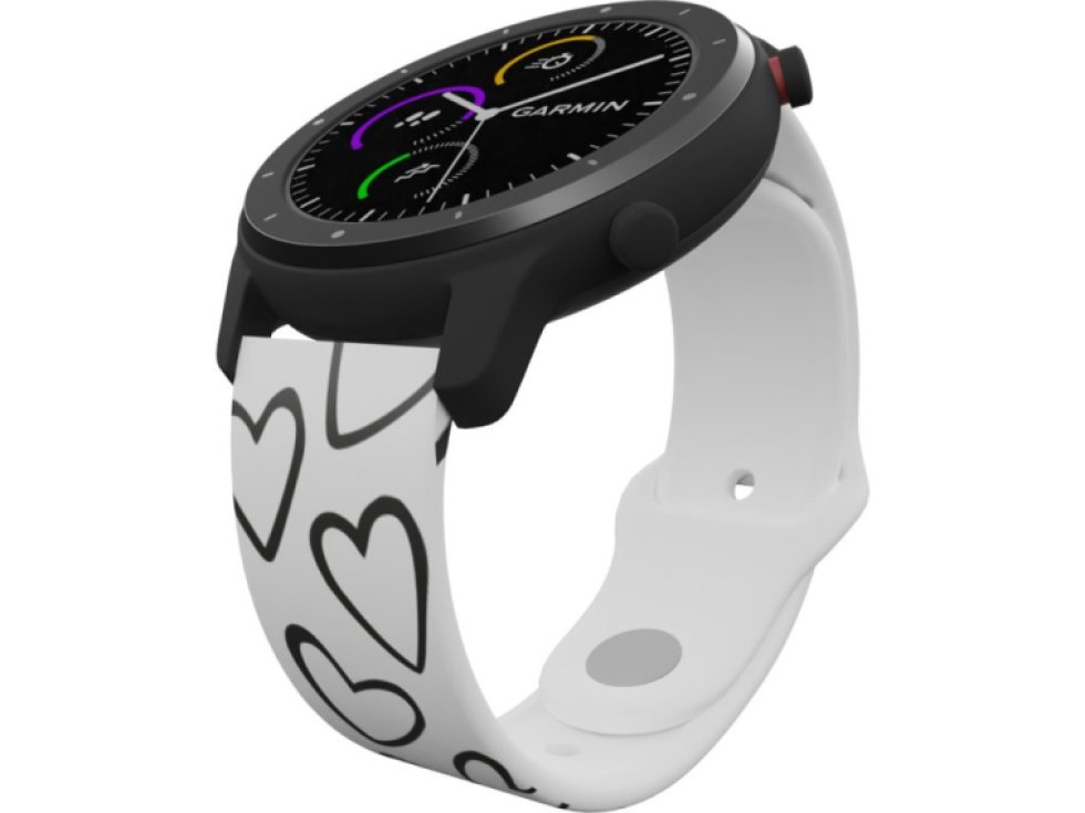 SRDCE ČERNOBÍLÁ řemínek 20 mm