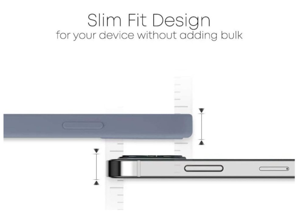 Ochranný kryt pro iPhone 12 / 12 Pro - Mercury, Silicone Lavender Gray