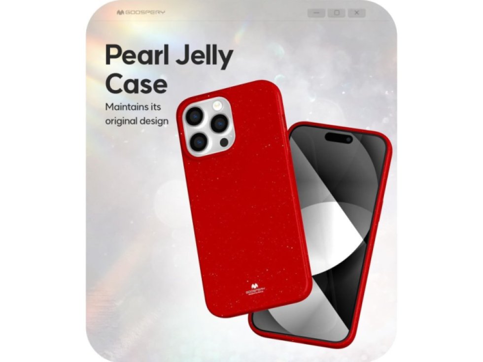 Ochranný kryt na iPhone 15 Pro MAX - Mercury, Jelly Red