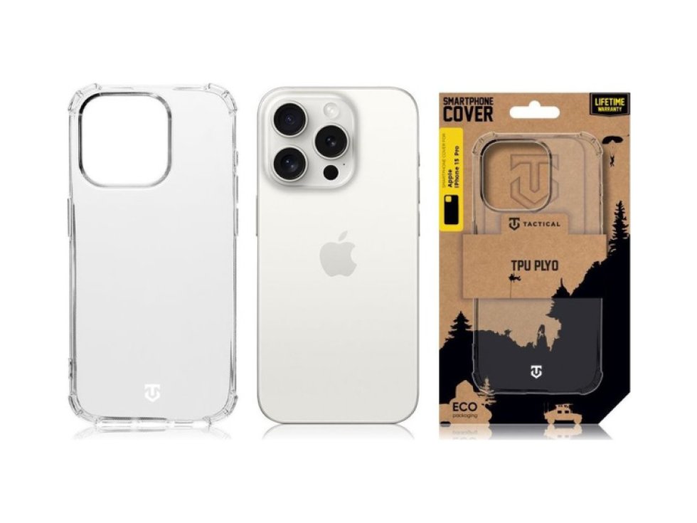 Ochranný kryt pro iPhone 15 Pro - Tactical, TPU Plyo