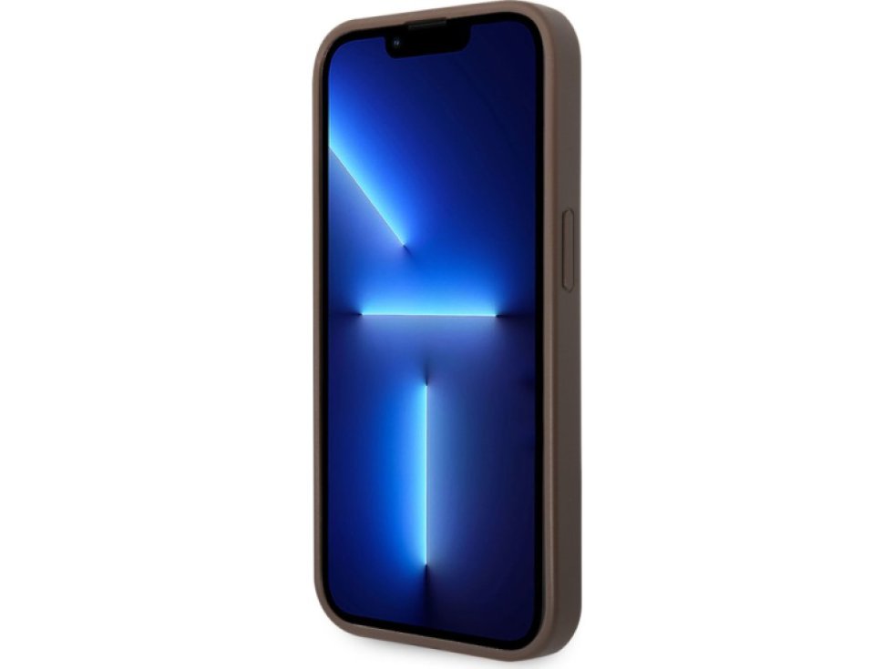 Ochranný kryt na iPhone 15 Pro MAX - Guess, 4G Metal Logo Brown GUHCP15X4GMGBR