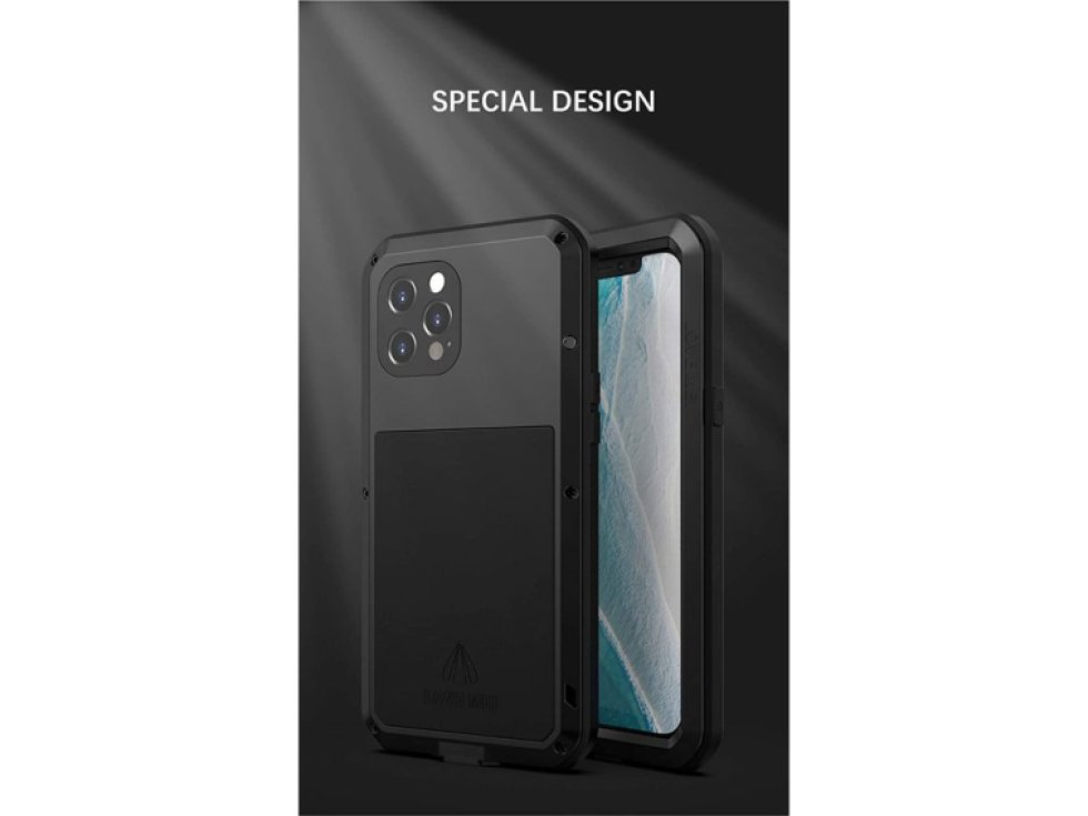 Ochranný kryt pro iPhone 12 Pro MAX - LOVE MEI, Powerful Black