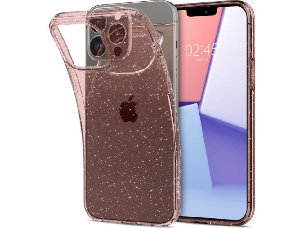 Ochranný kryt pro iPhone 13 Pro MAX - Spigen, Liquid Glitter Rose