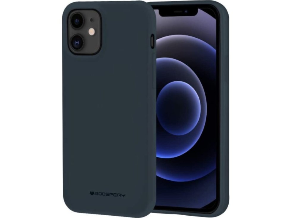 Ochranný kryt pro iPhone 12 / 12 Pro - Mercury, Soft Feeling Midnight Blue