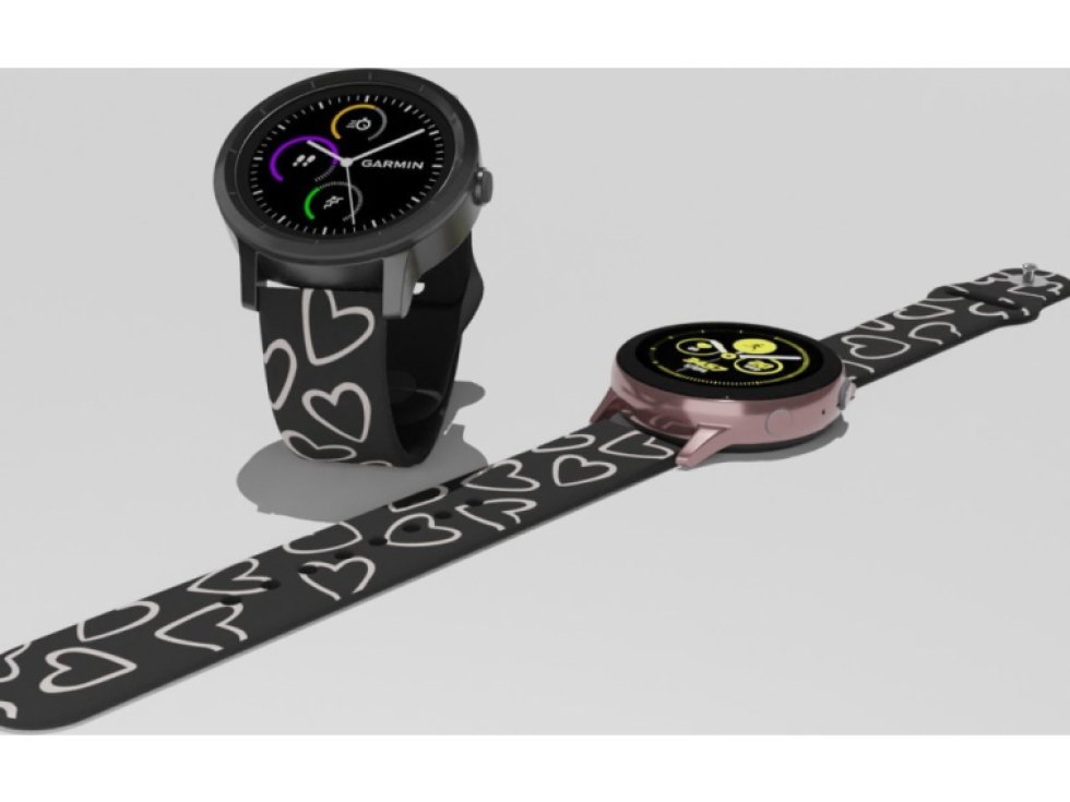 SRDCE ČERNOBÍLÁ řemínek 22 mm