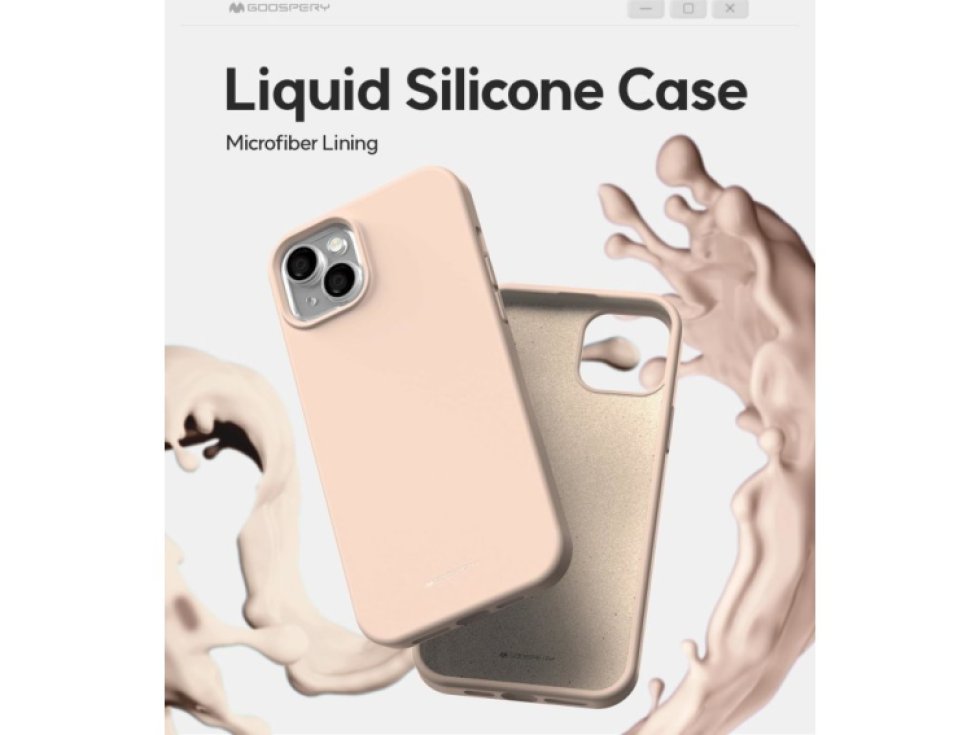 Ochranný kryt na iPhone 15 PLUS - Mercury, Silicone Pink Sand