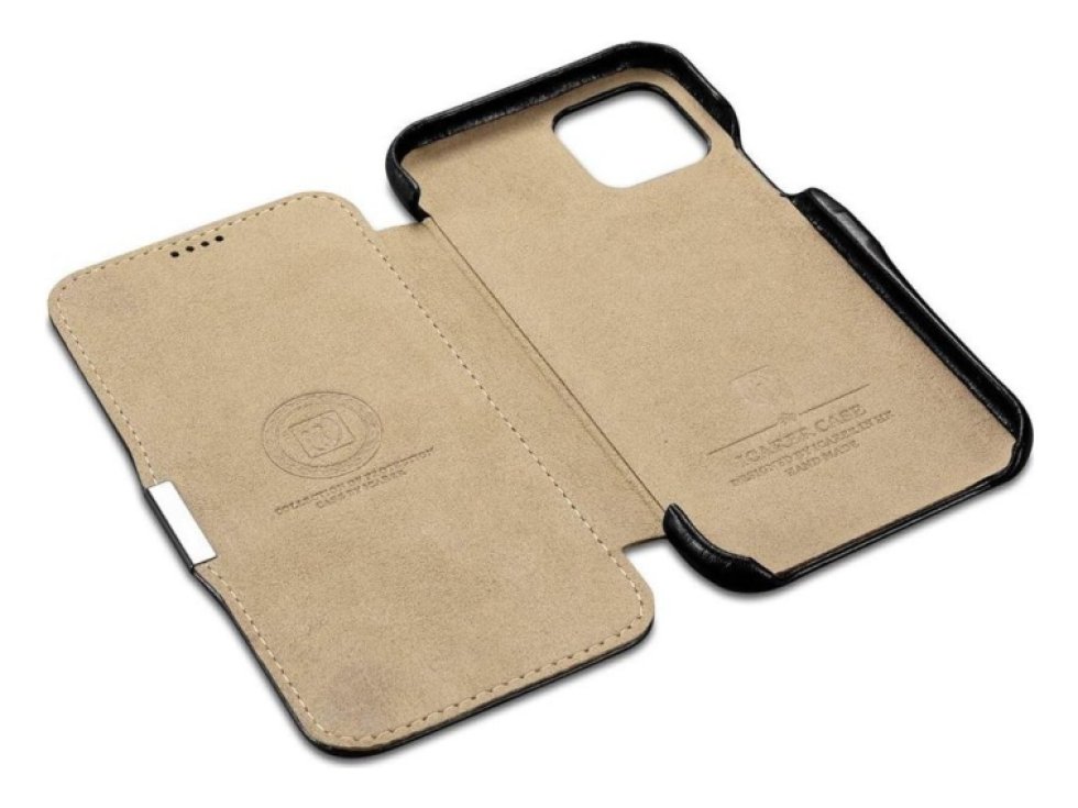 Knížkové pouzdro pro iPhone 11 Pro - iCarer, Vintage Black 01.19.RIX1107-BK