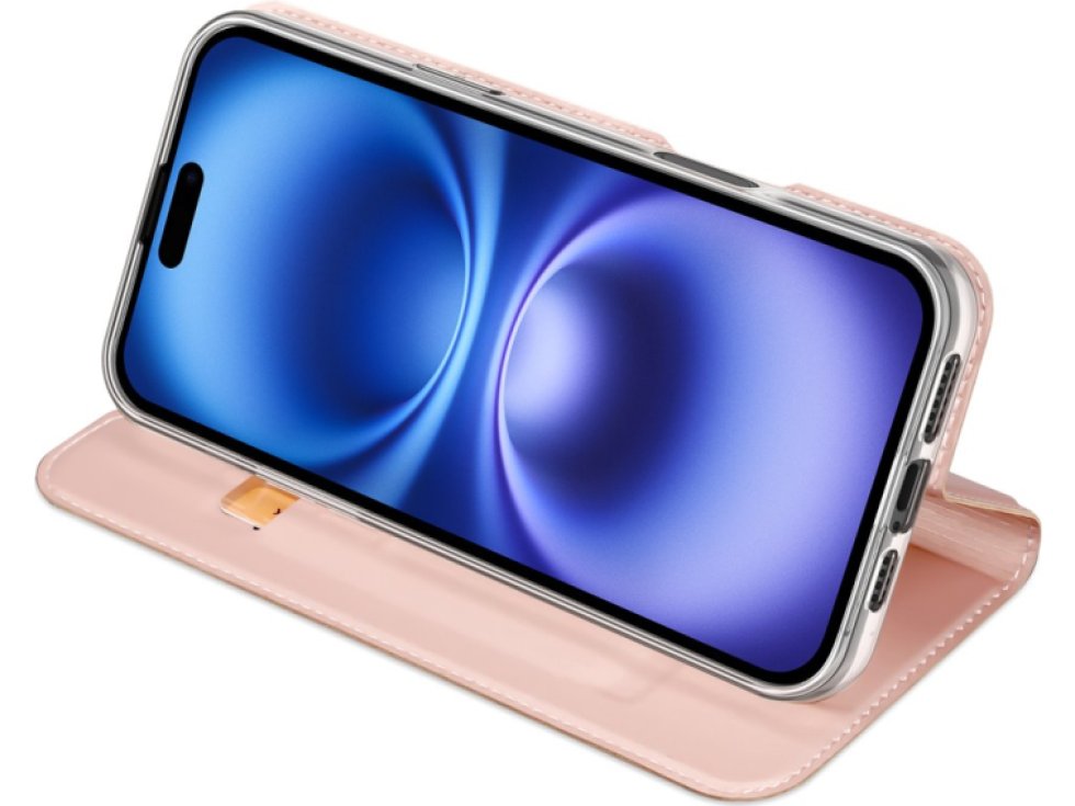Knížkové pouzdro na iPhone 16 PLUS - DuxDucis, SkinPro Rose