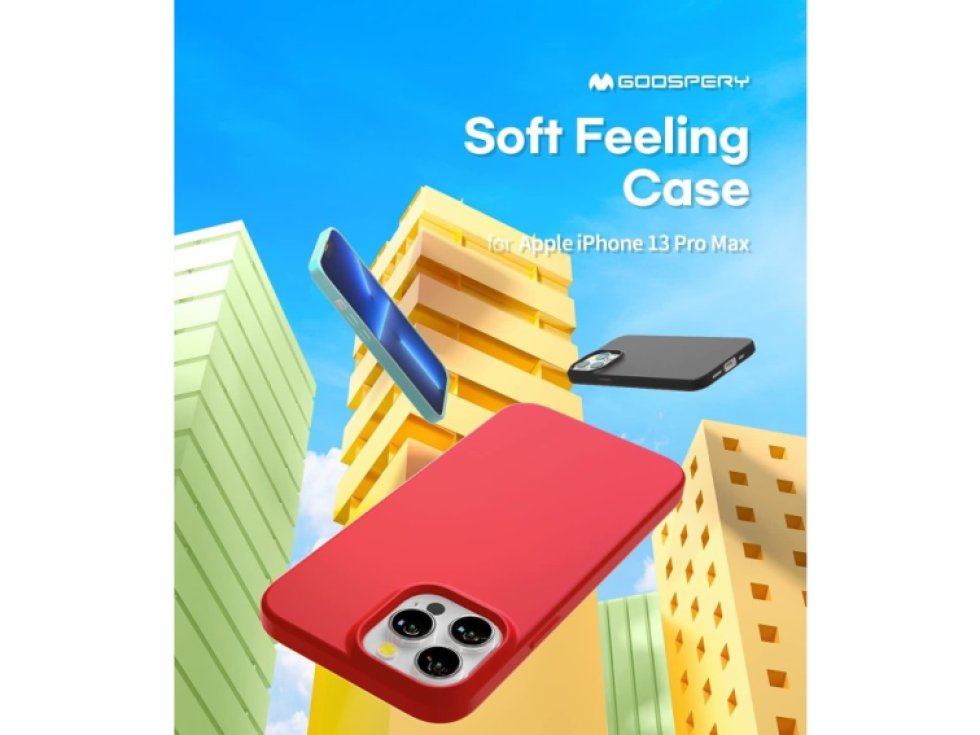 Ochranný kryt pro iPhone 13 Pro MAX - Mercury, Soft Feeling Red