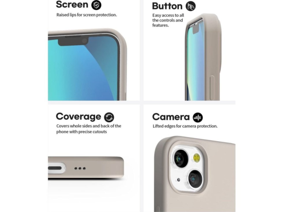 Ochranný kryt pro iPhone 13 - Mercury, Silicone Stone