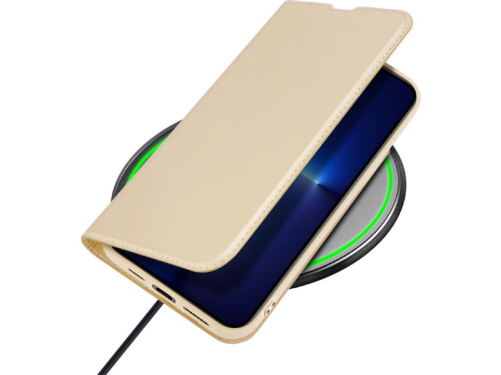 Knížkové pouzdro pro iPhone 13 Pro MAX - DuxDucis, SkinPro Gold