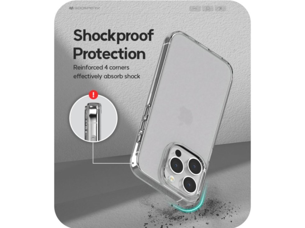 Ochranný kryt na iPhone 15 Pro - Mercury, Jelly Transparent