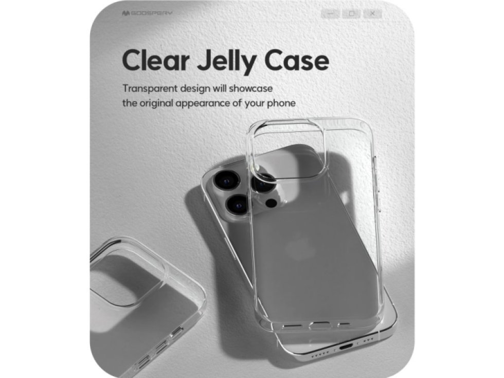 Ochranný kryt na iPhone 15 Pro - Mercury, Jelly Transparent