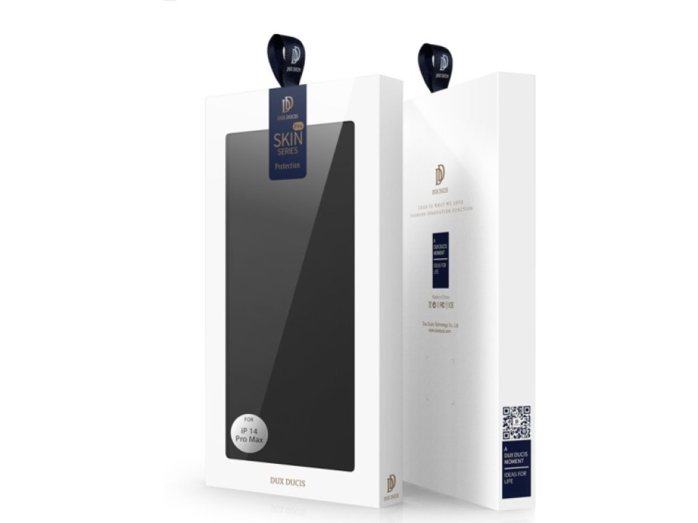 Knížkové pouzdro pro iPhone 14 Pro MAX - DuxDucis, SkinPro Black