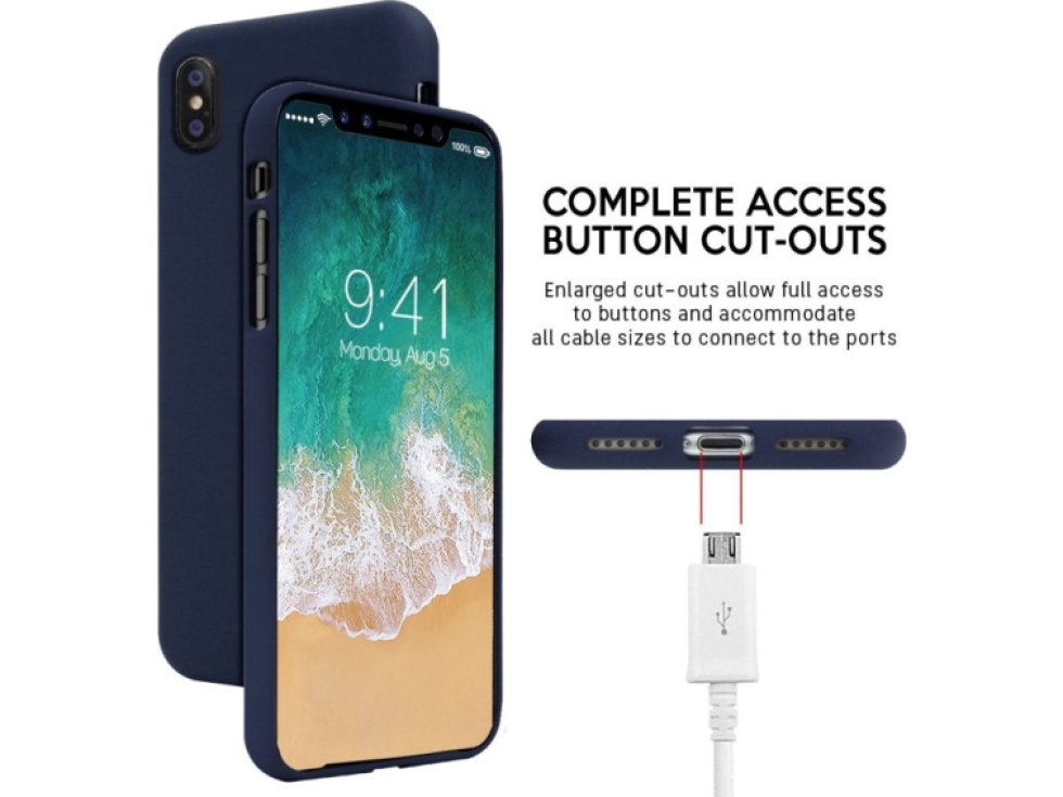 Ochranný kryt pro iPhone XS / X - Mercury, Soft Feeling Midnight Blue