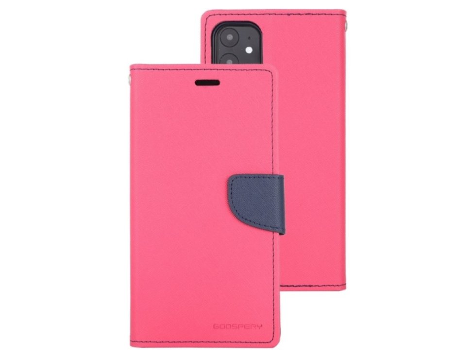 Pouzdro na iPhone 12 mini - Mercury, Fancy Diary Red/Navy