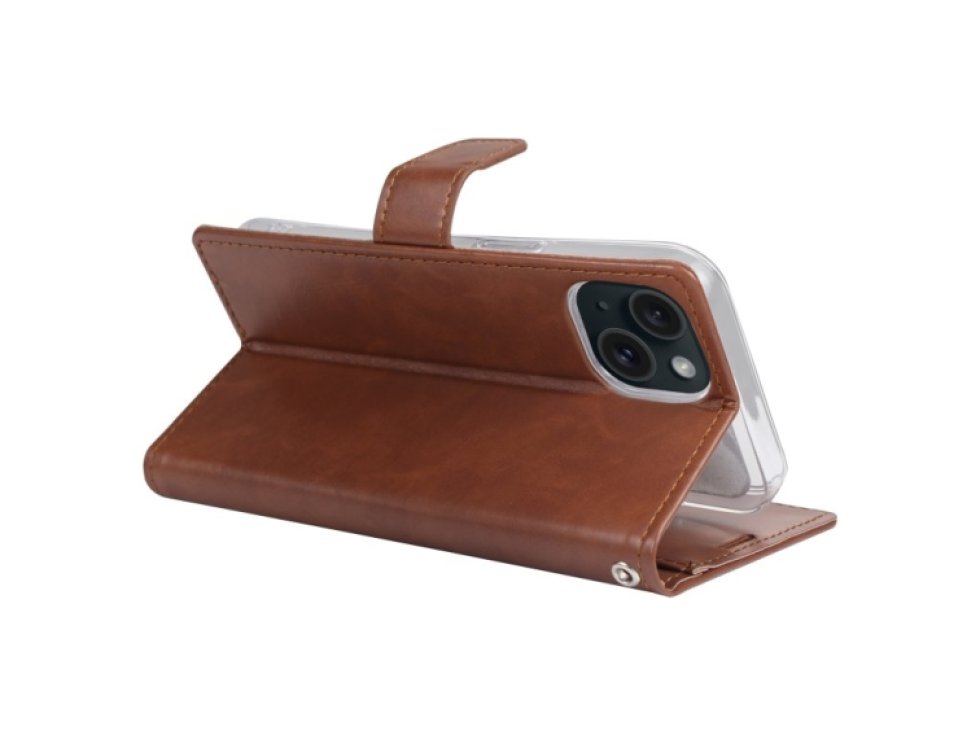 Ochranné pouzdro na iPhone 15 PLUS - Mercury, Bluemoon Diary Brown