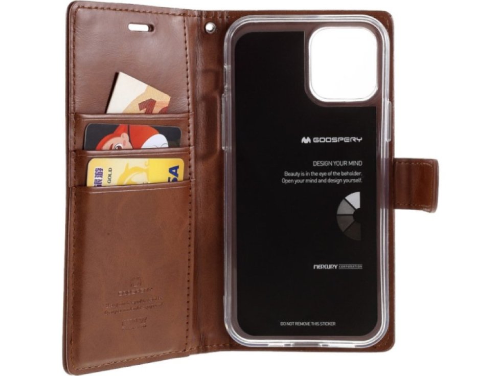 Knížkové pouzdro na iPhone 12 Pro MAX - Mercury, Bluemoon Diary Brown