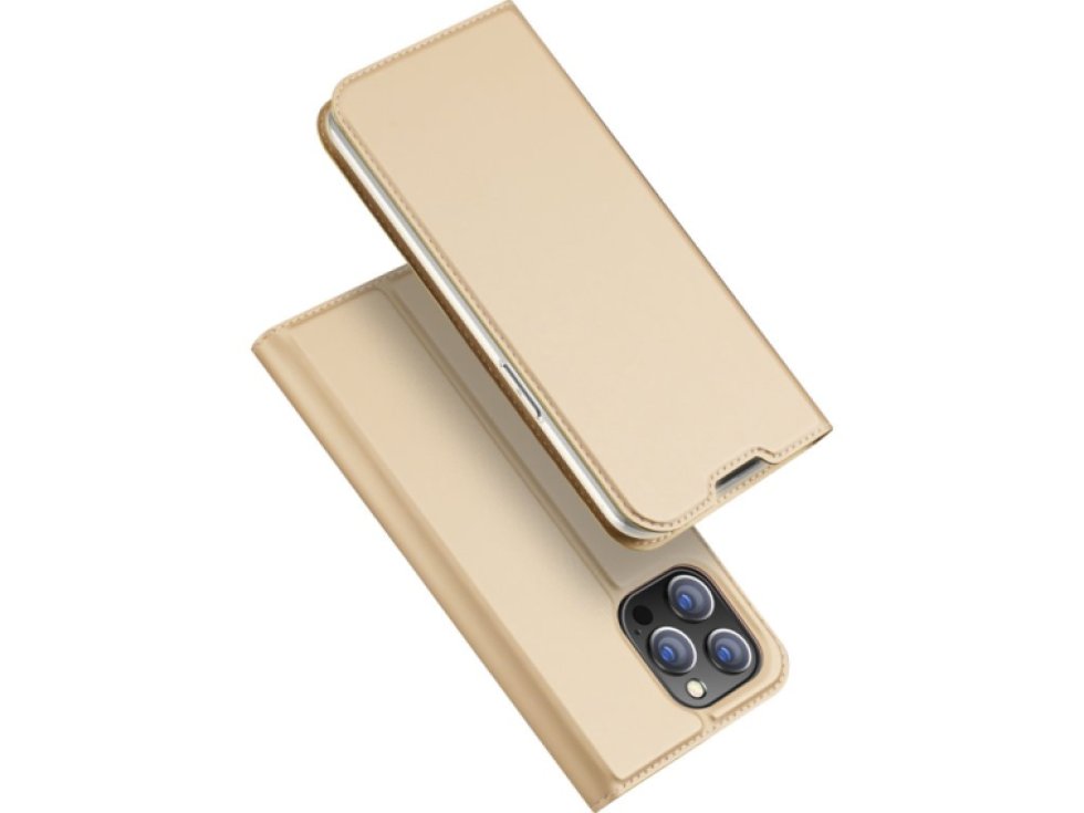 Knížkové pouzdro pro iPhone 14 Pro MAX - DuxDucis, SkinPro Gold