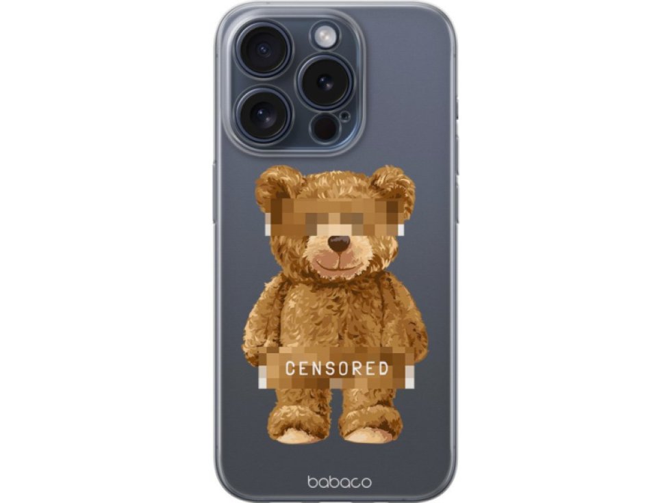 Ochranný kryt na iPhone XR - Babaco, Teddy Censored 001 BPCTEDDY8508
