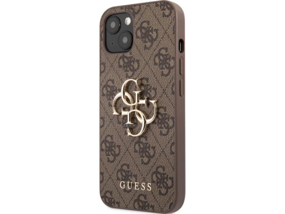 Ochranný kryt pro iPhone 13 - Guess, 4G Logo Back Brown GUHCP13M4GMGBR